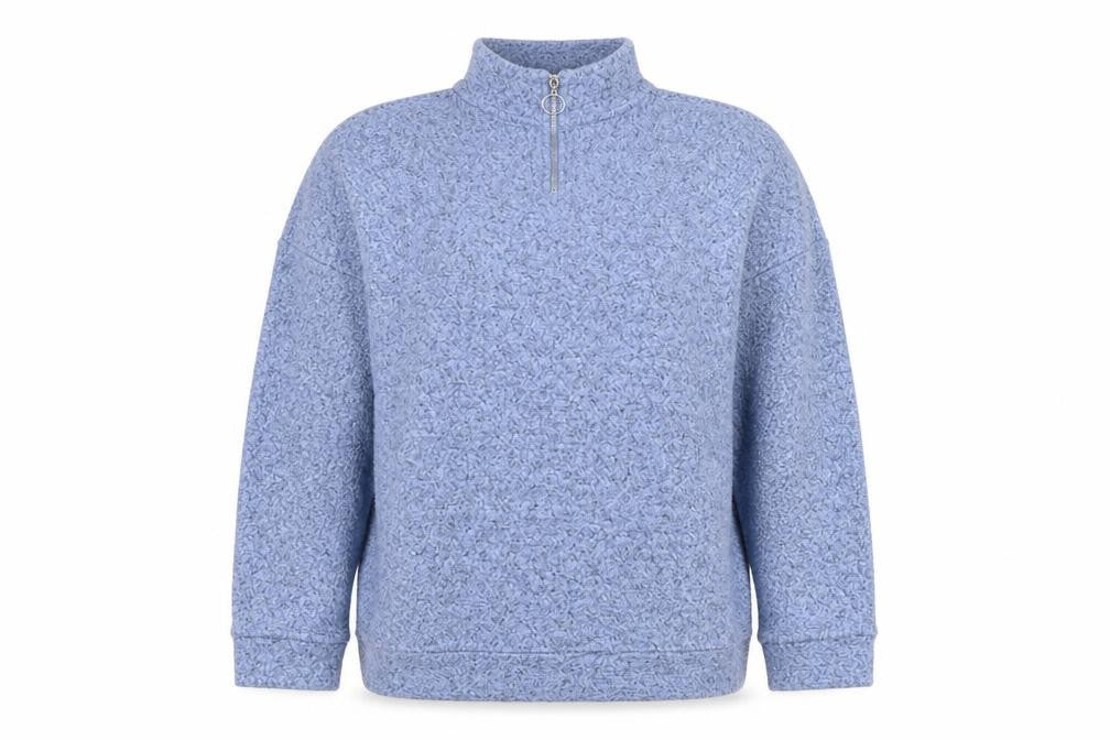 Next Women's Blue Knit Zip Sweatshirt Size 8
