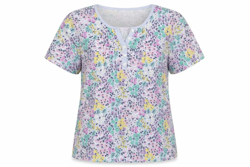 Damart Women's Multicoloured Floral T-Shirt Size 14