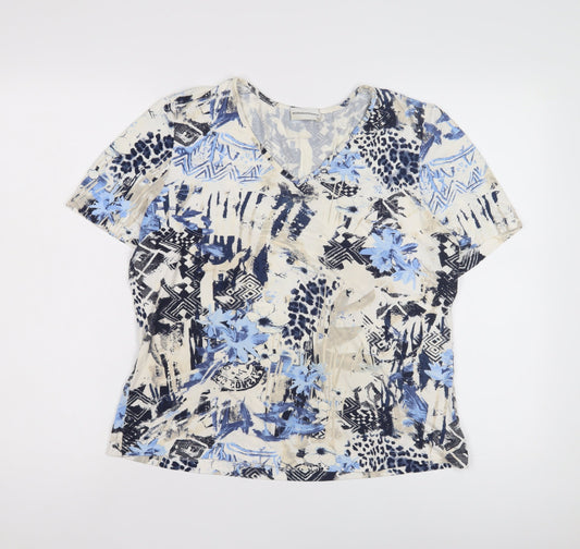 Sommermann Women's Multicoloured Floral T-Shirt - Size 14