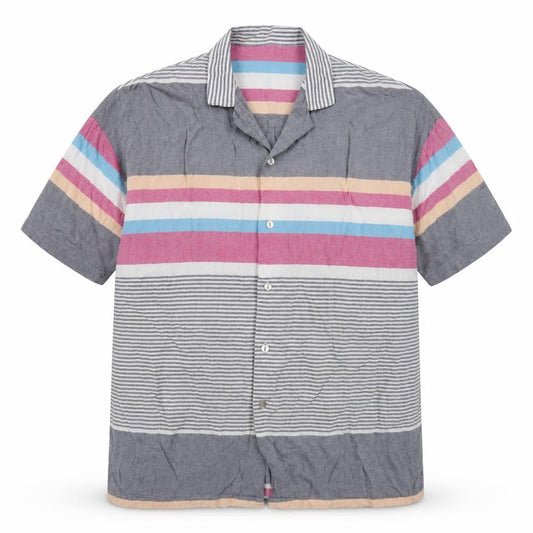 Zara Men's Multicoloured Relaxed Fit Striped Shirt L