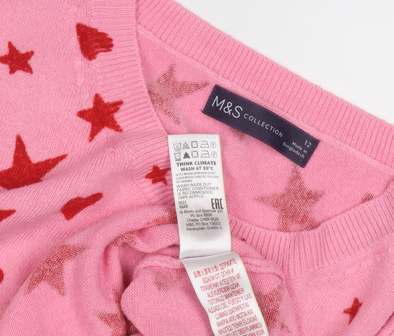 Marks and Spencer Women's Pink Pullover Jumper Size 12