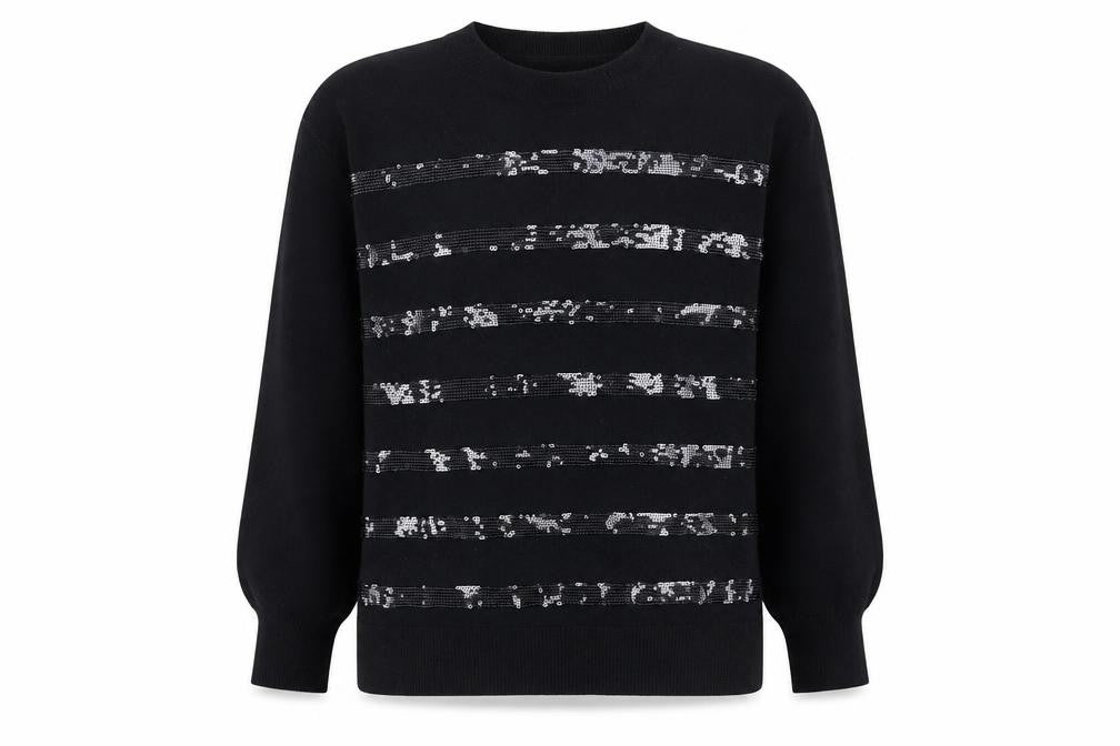 Marks & Spencer Women's Black S Pullover Sequin Jumper