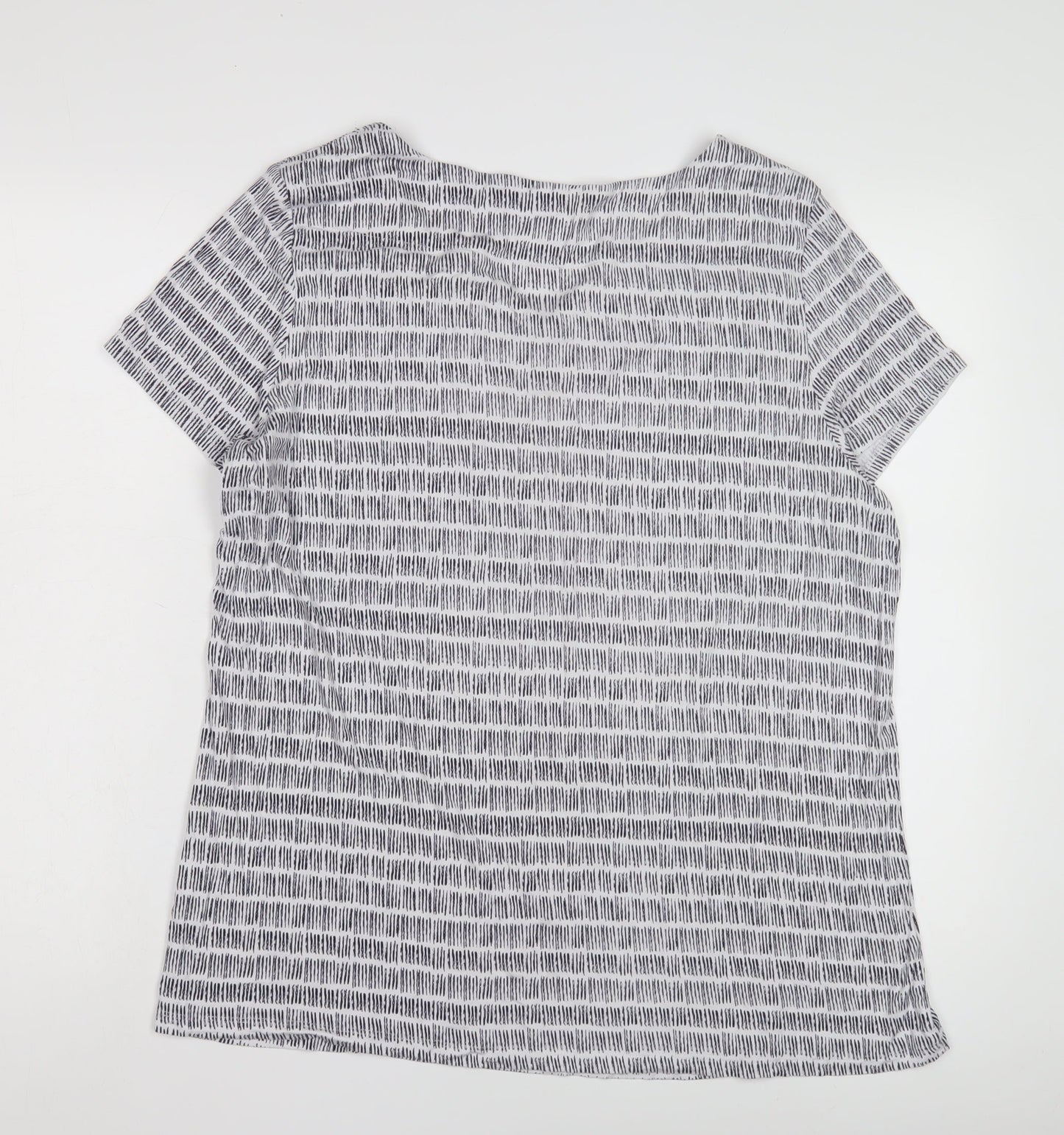 Bonmarché Women's Multicoloured V-Neck T-Shirt Size 18