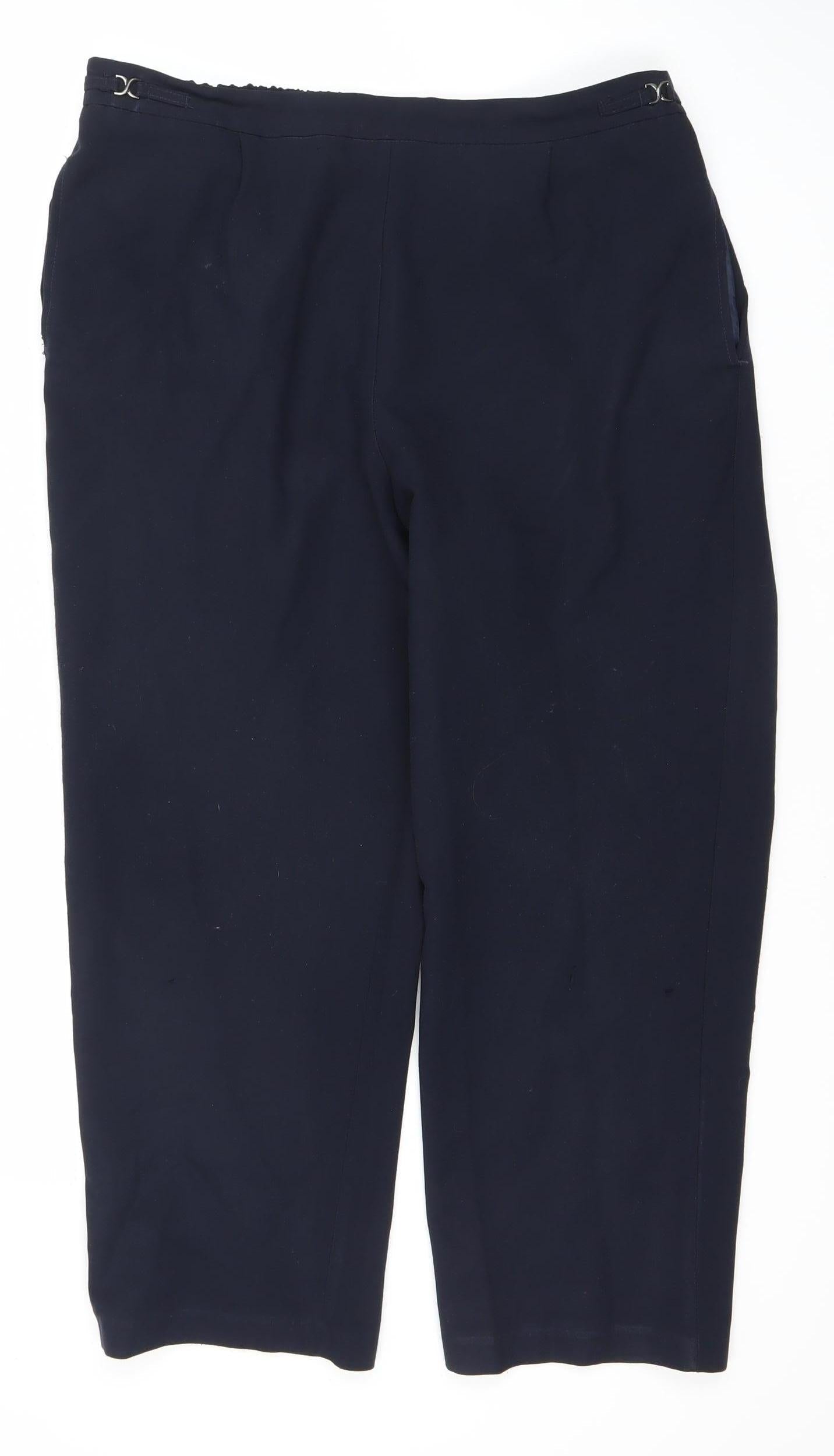 BN Collection Women's Blue Cropped Trousers Size 14