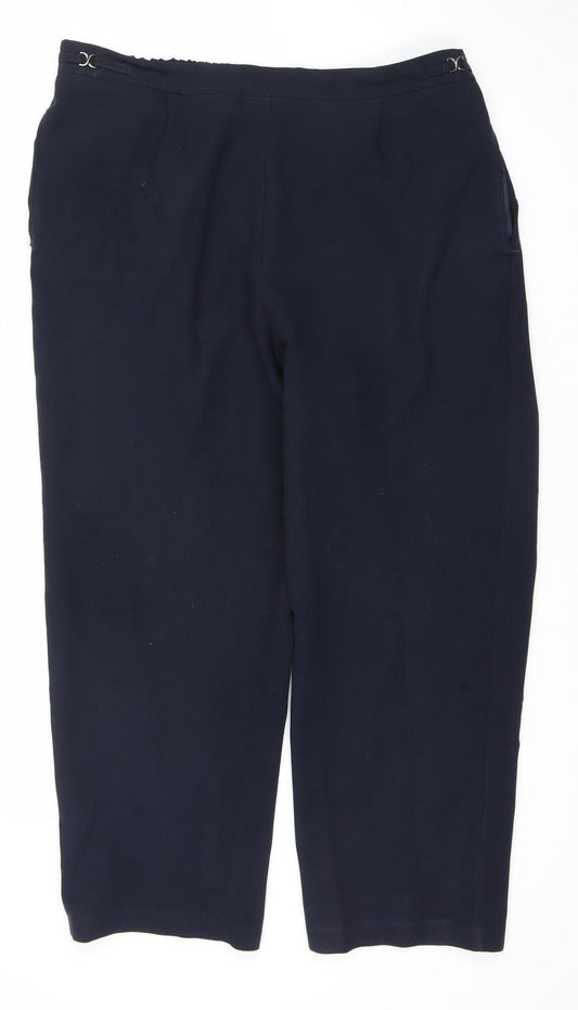 BN Collection Women's Blue Cropped Trousers Size 14
