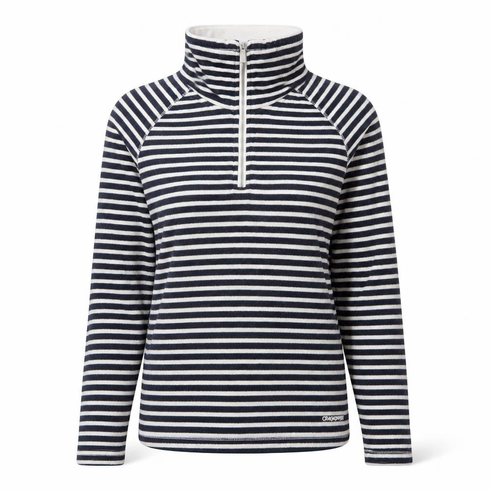 Craghoppers Women's Blue Striped Sweatshirt Size 10