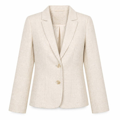 Debenhams Women's Beige Blazer Size 12 Two-Button Classic