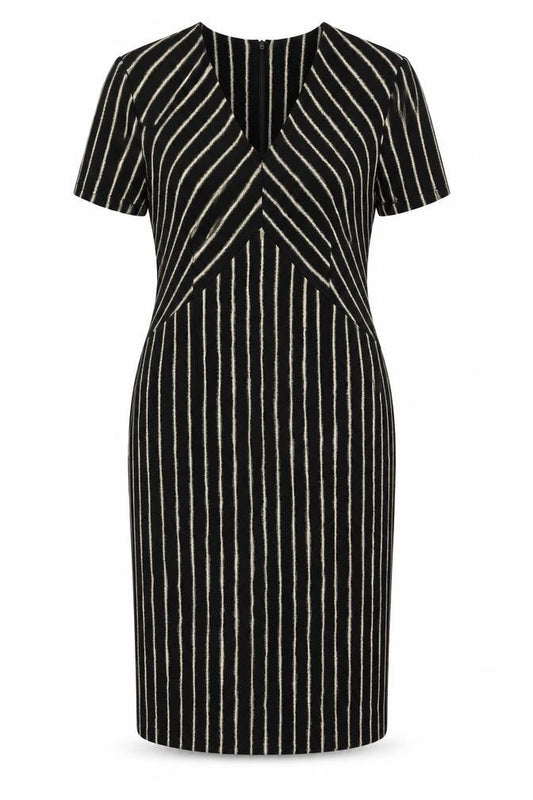 Country Casuals Women's Black Striped Dress Size 12