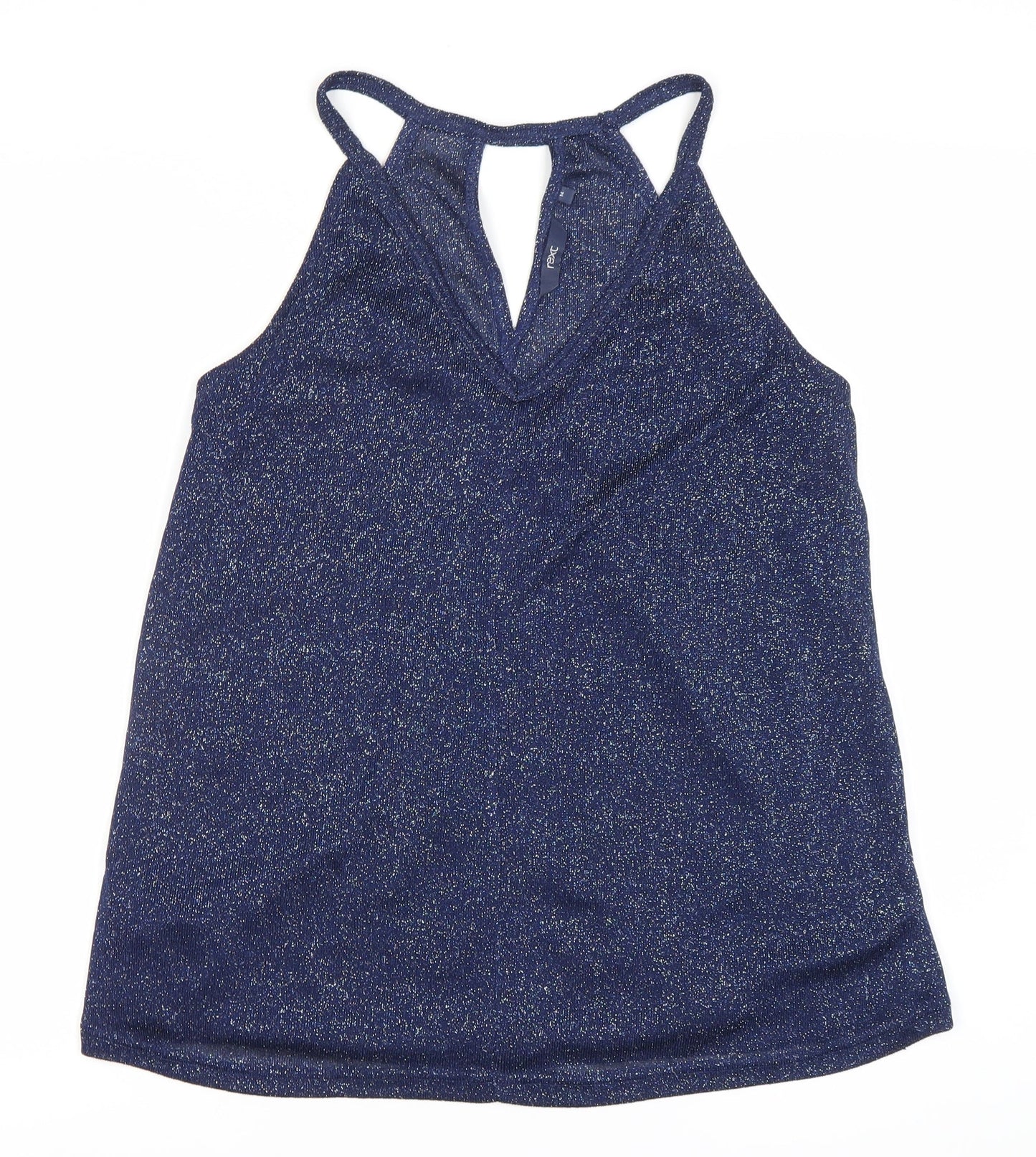 Next Women's Blue Glitter Tank Top Size 14