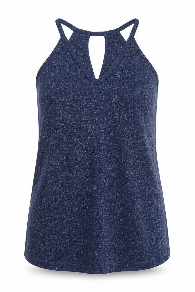 Next Women's Blue Glitter Tank Top Size 14