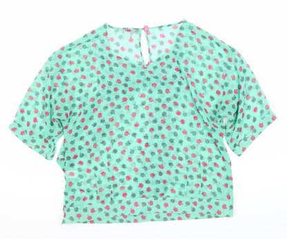 Back view of Miss Selfridge Women's Multicoloured Floral Blouse, size 12