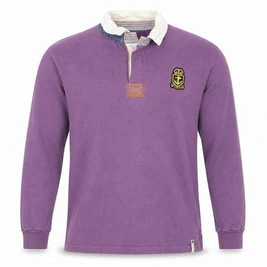 Spalding & Company Men's Purple Long Sleeve Polo