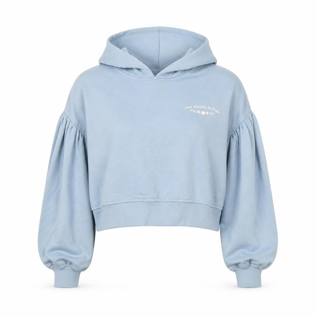 H&M Women's Blue 2XS Pullover Hoodie with Celestial Print