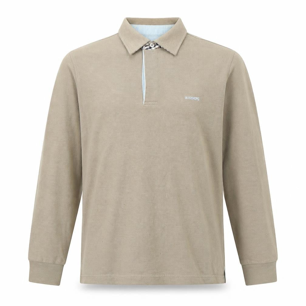 Bosideng Men's Beige Long Sleeve Polo M