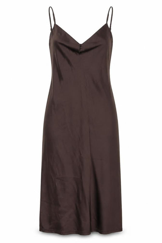 Parisian Women's Brown Slip Dress, Size 10-12, Jersey Fabric