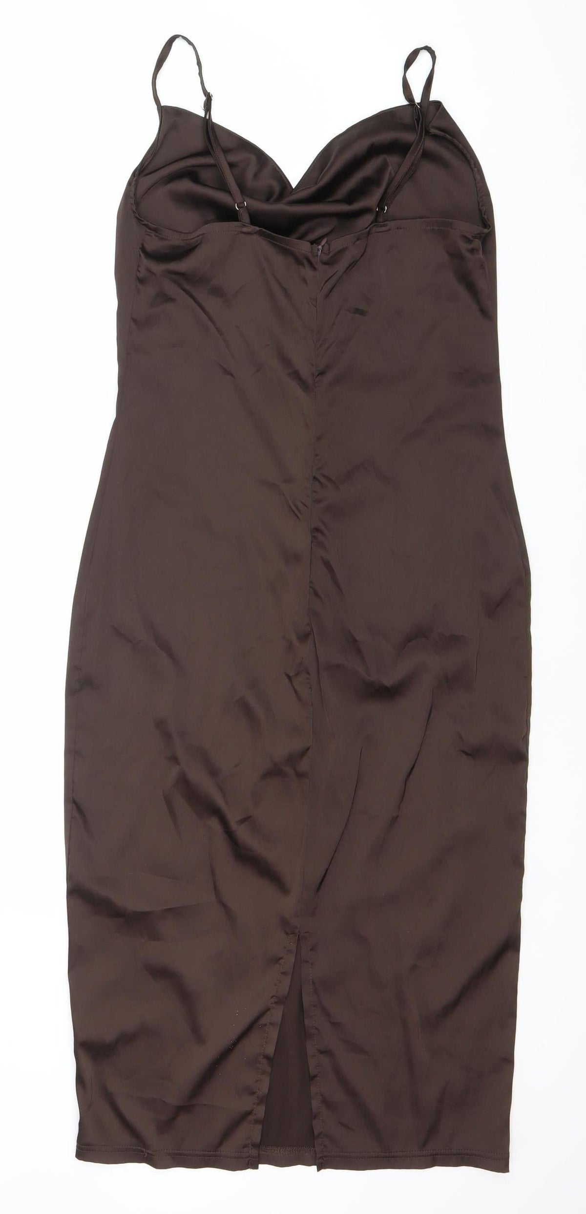 Parisian Women's Brown Slip Dress, Size 10-12, Jersey Fabric