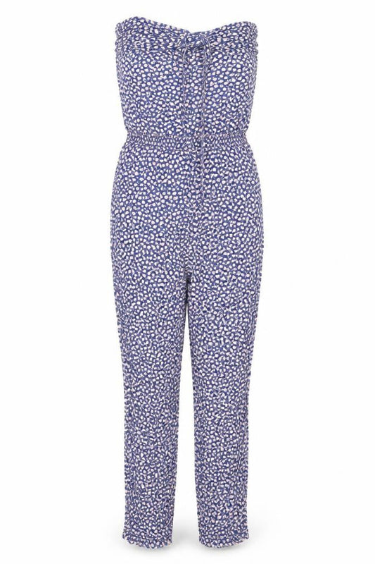 Accessorize Women's Blue Floral Jumpsuit, Size S