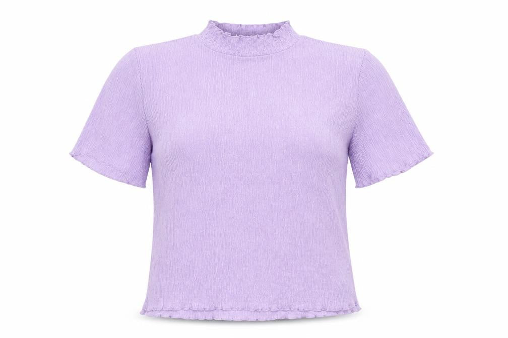 Marks & Spencer Purple Women's High Neck T-Shirt, Size 10