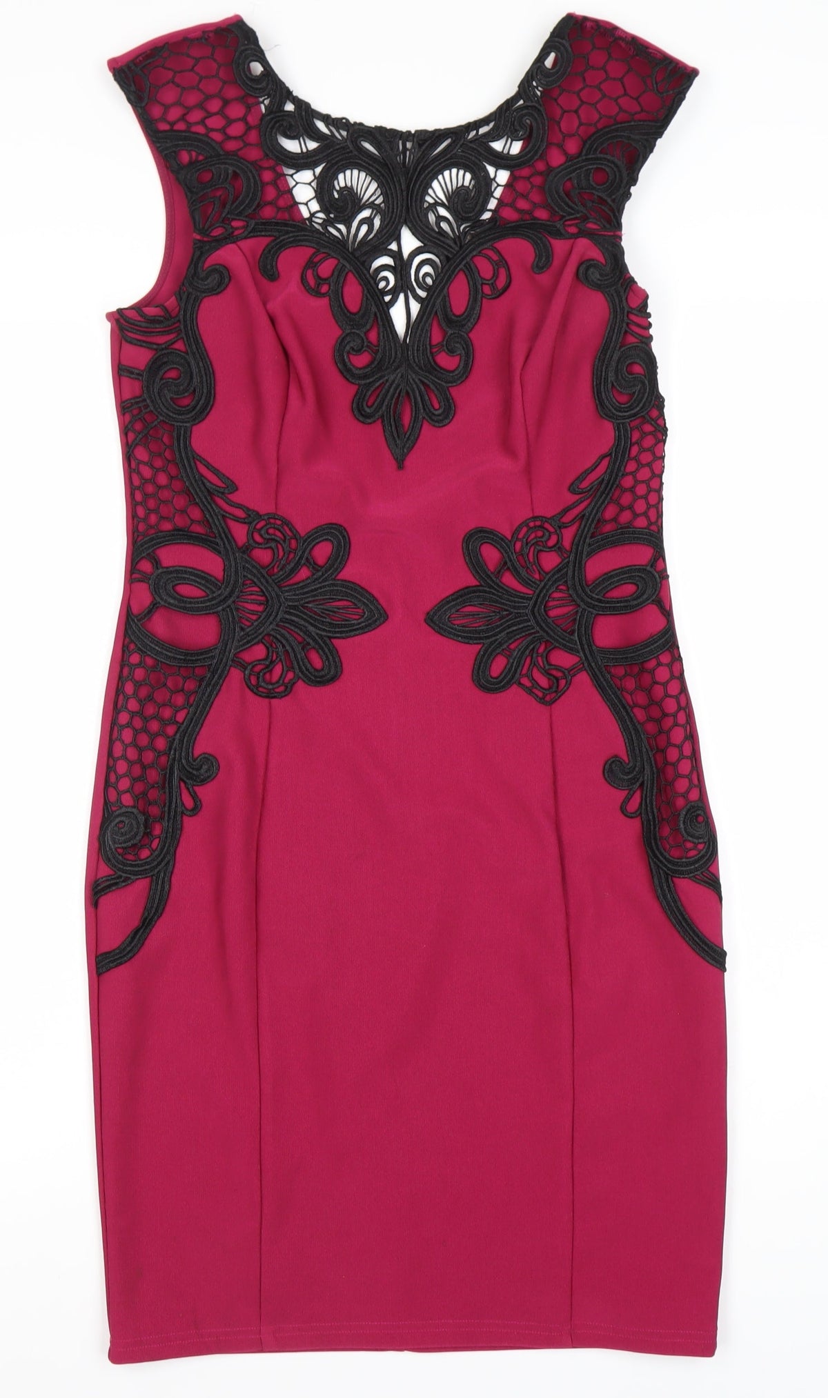 Lipsy London Women's Pink Bodycon Party Dress Size 12