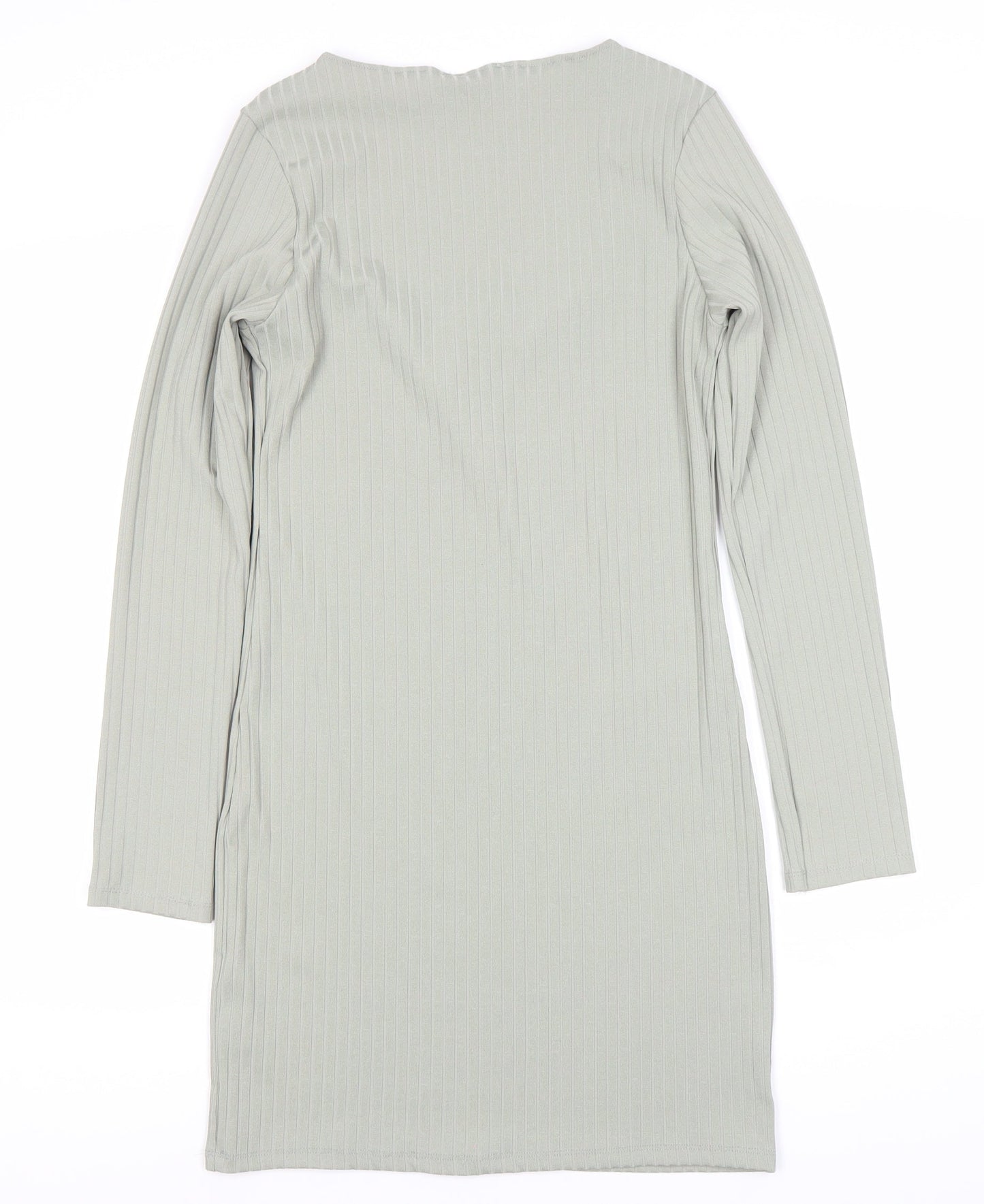 Zara Women Grey Sheath Dress, Long Sleeve Size 12