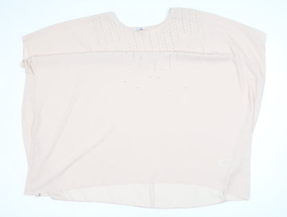 Evans Women's Beige Polyester Boat Neck Top