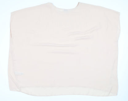 Evans Women's Beige Polyester Boat Neck Top