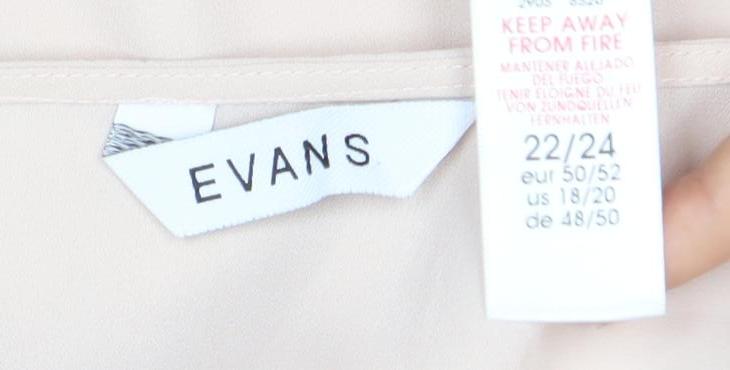 Evans Women's Beige Polyester Boat Neck Top