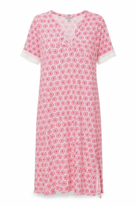 Pure Collection Women's Geometric Pink Dress Size 12