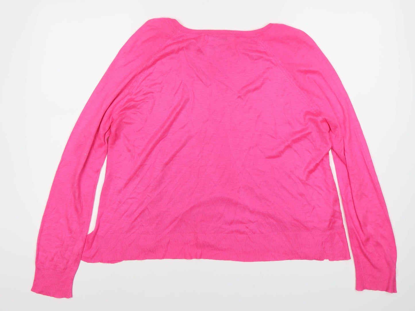 Zara Women Pink Round Neck Pullover Jumper Size L