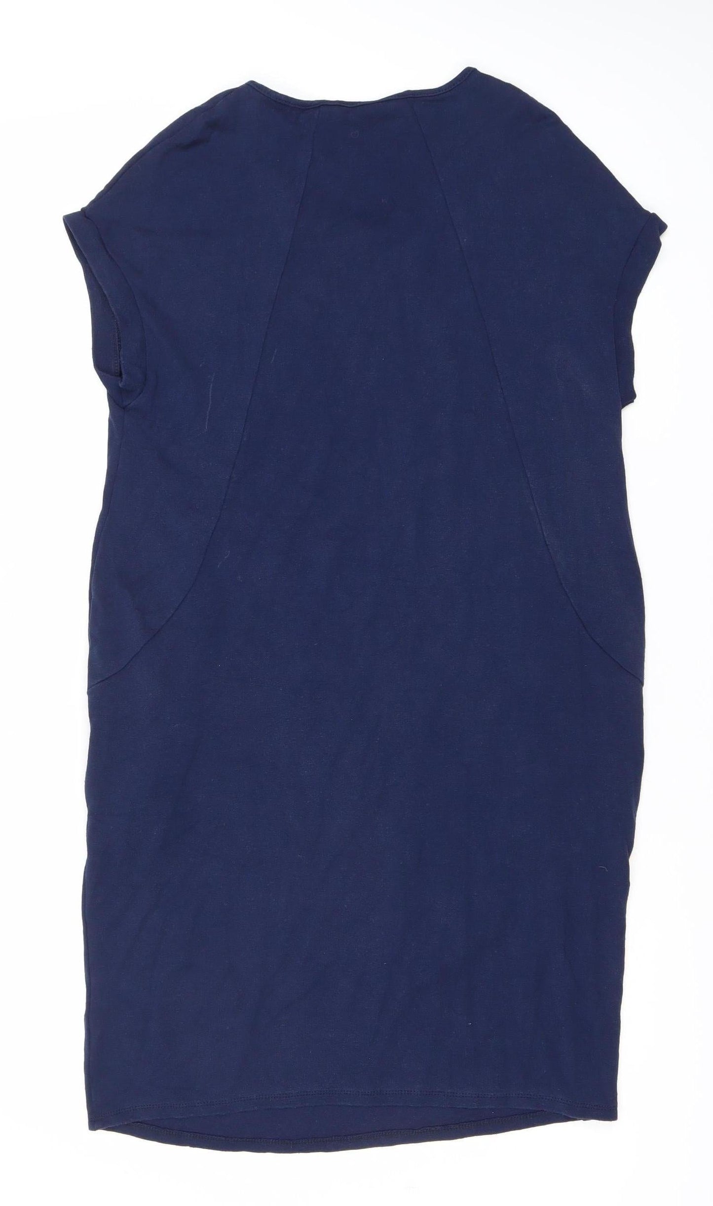Roman Women's Blue Short Sleeve Dress Size 14