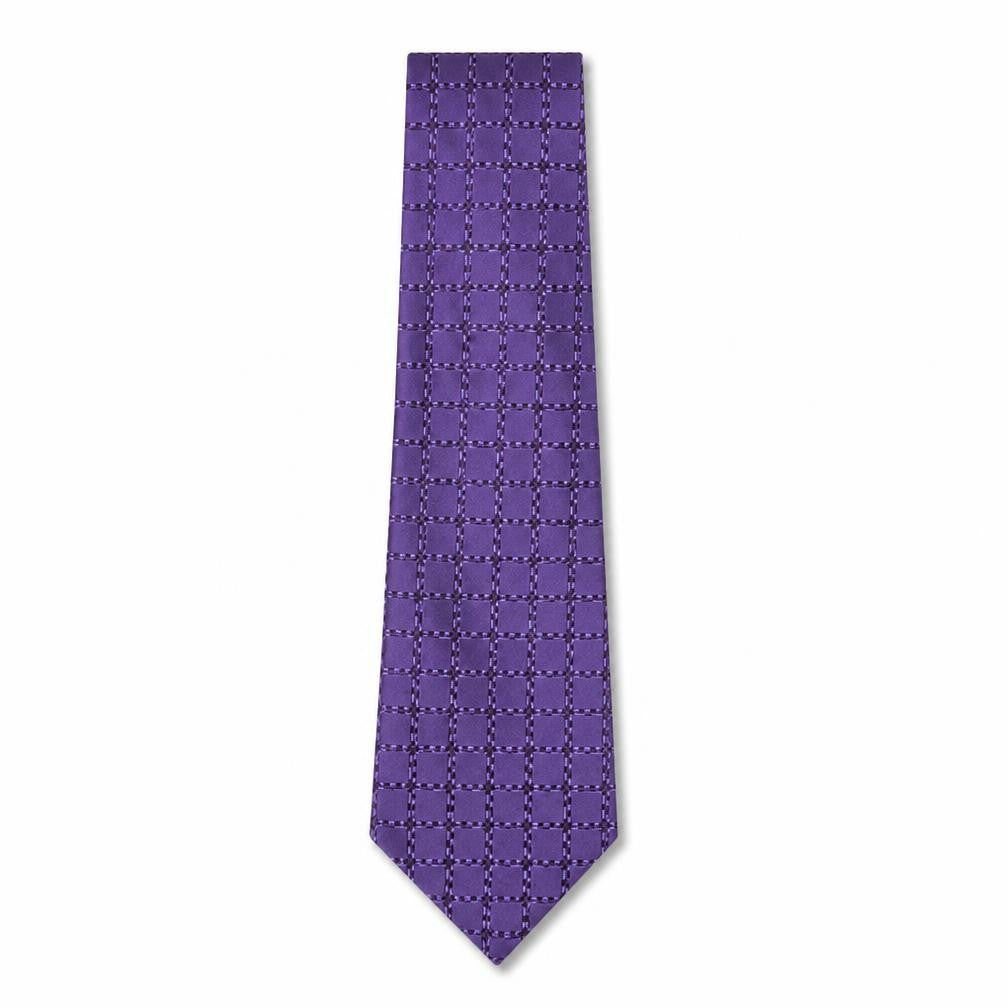 Moss Men's Purple Silk Geometric Tie
