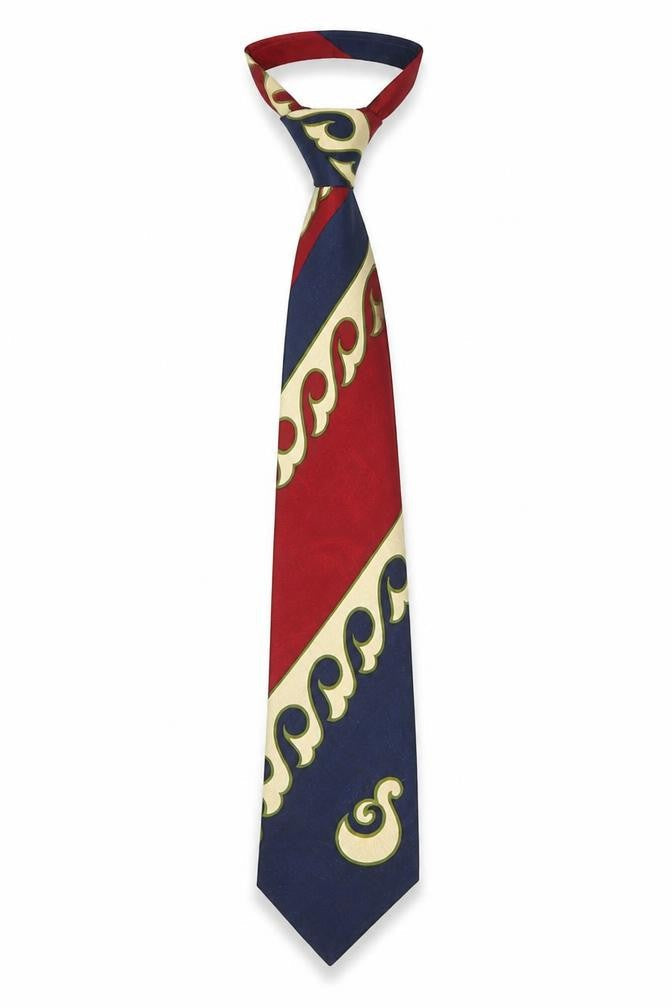 Jean Latour Men's Red Blue Silk Tie