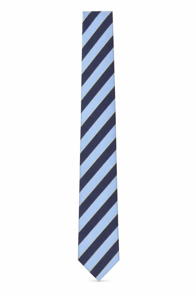 Howick Men's Blue Striped Silk Slim Tie