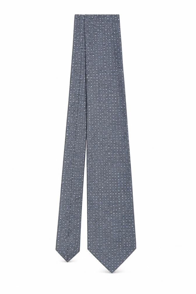Frank Rostron Men's Blue Silk Polka Dot Tie