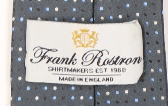 Frank Rostron Men's Blue Silk Polka Dot Tie