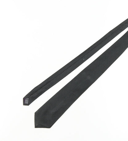 Marks & Spencer Men's Black Polka Dot Silk Tie