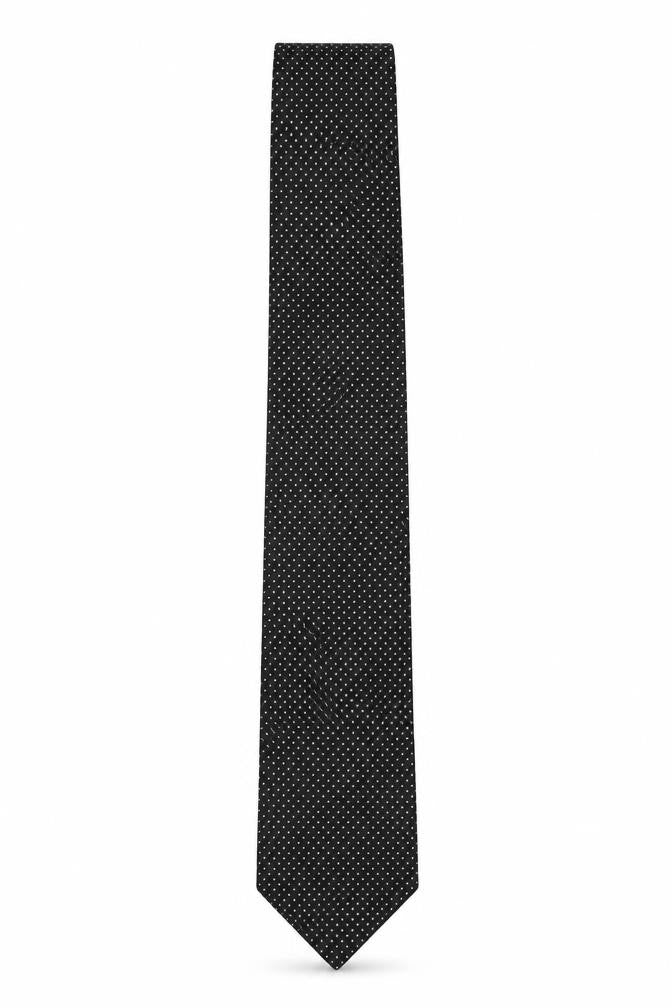 Marks & Spencer Men's Black Polka Dot Silk Tie