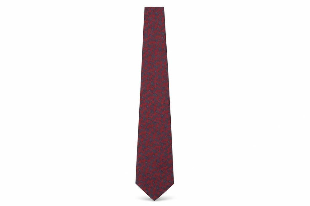 Michelsons of London Men’s Red Paisley Tie