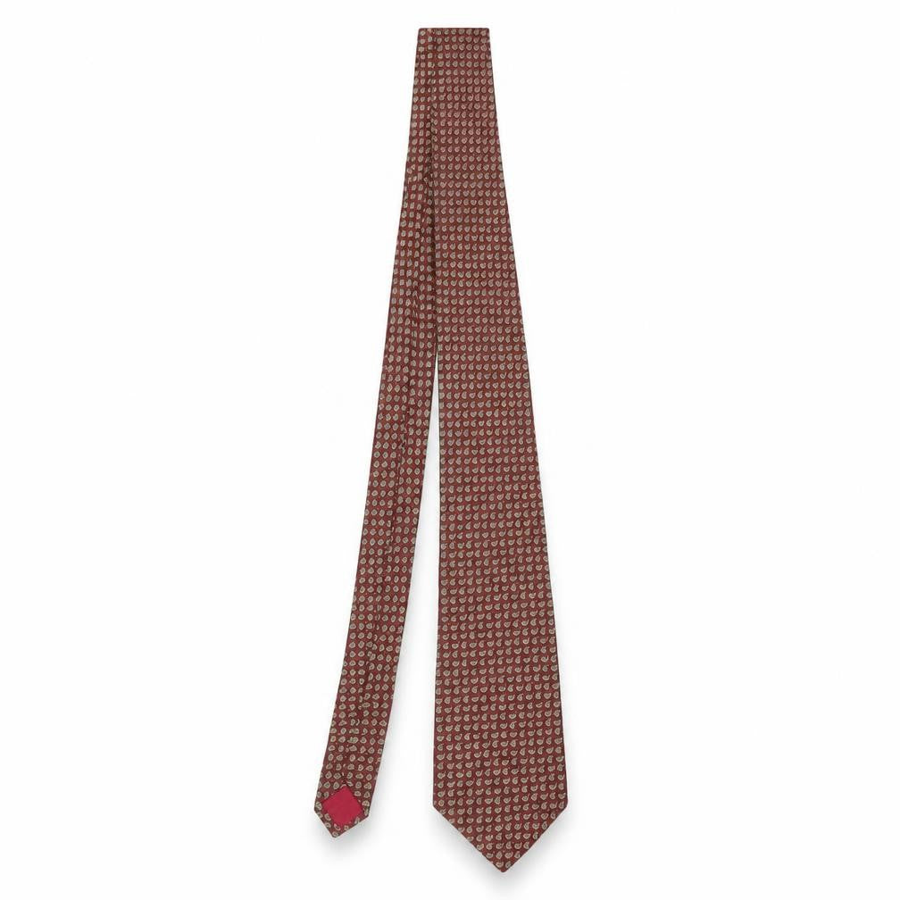 Austin Reed Men's Red Silk Geometric Tie