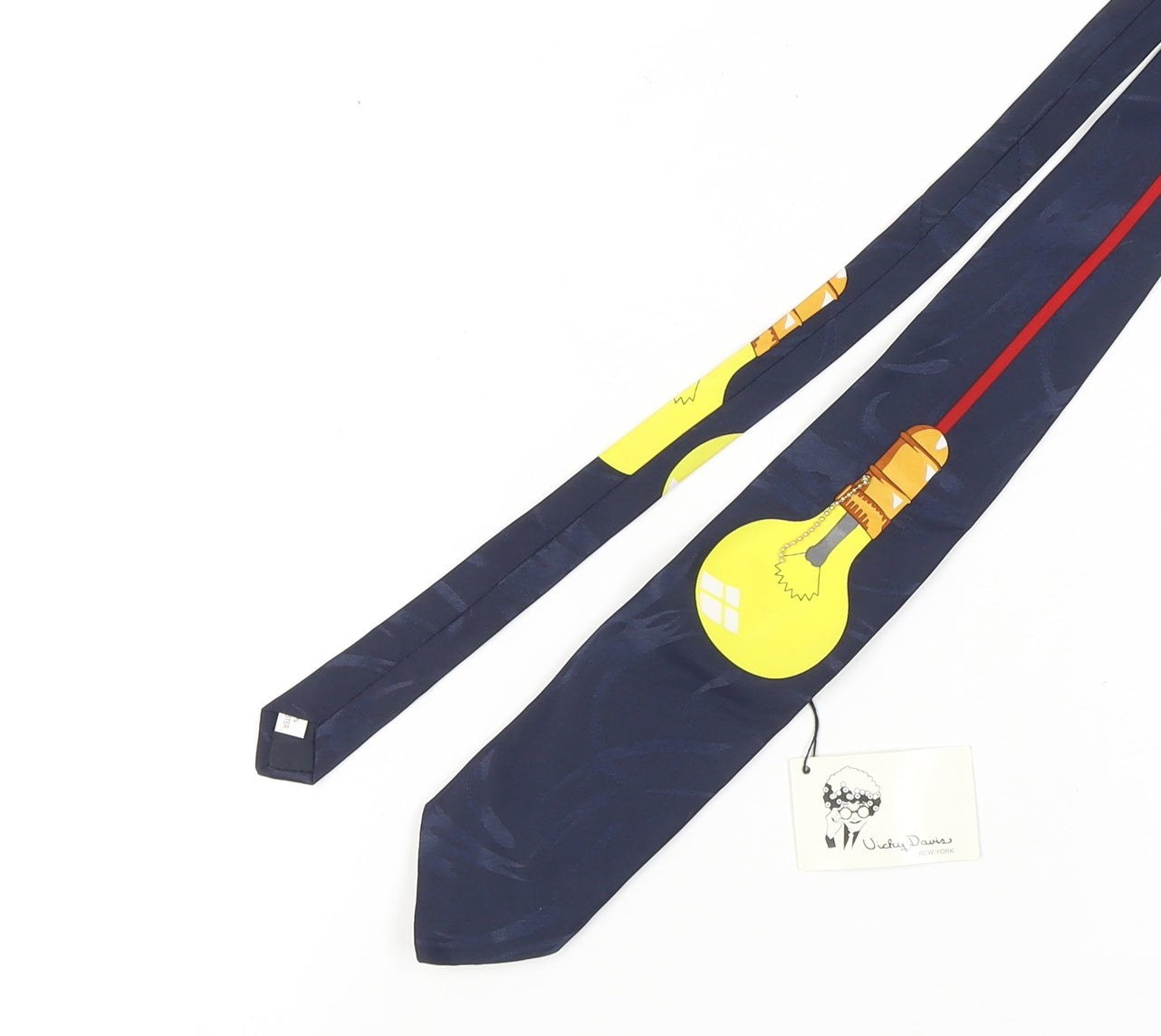 Vicky Davis Men’s Blue Light Bulb Tie, One Size