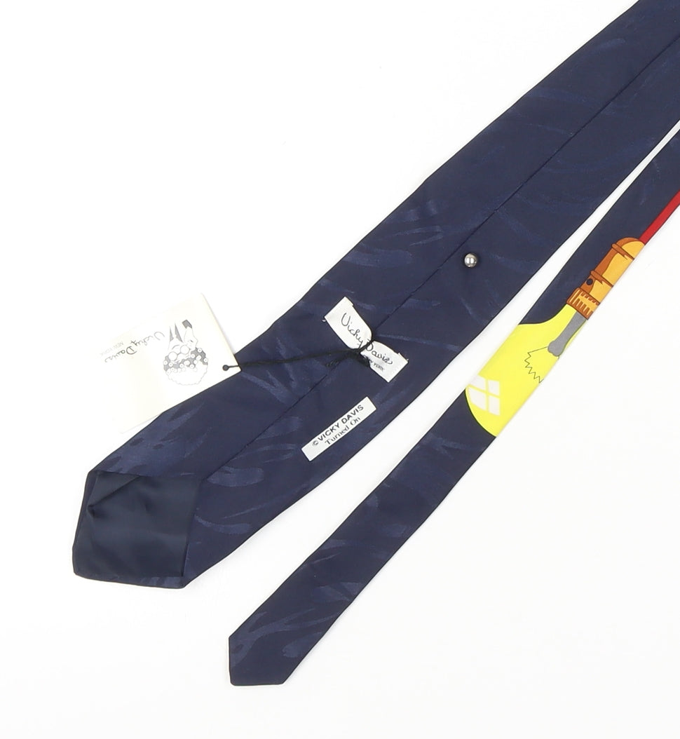 Vicky Davis Men’s Blue Light Bulb Tie, One Size