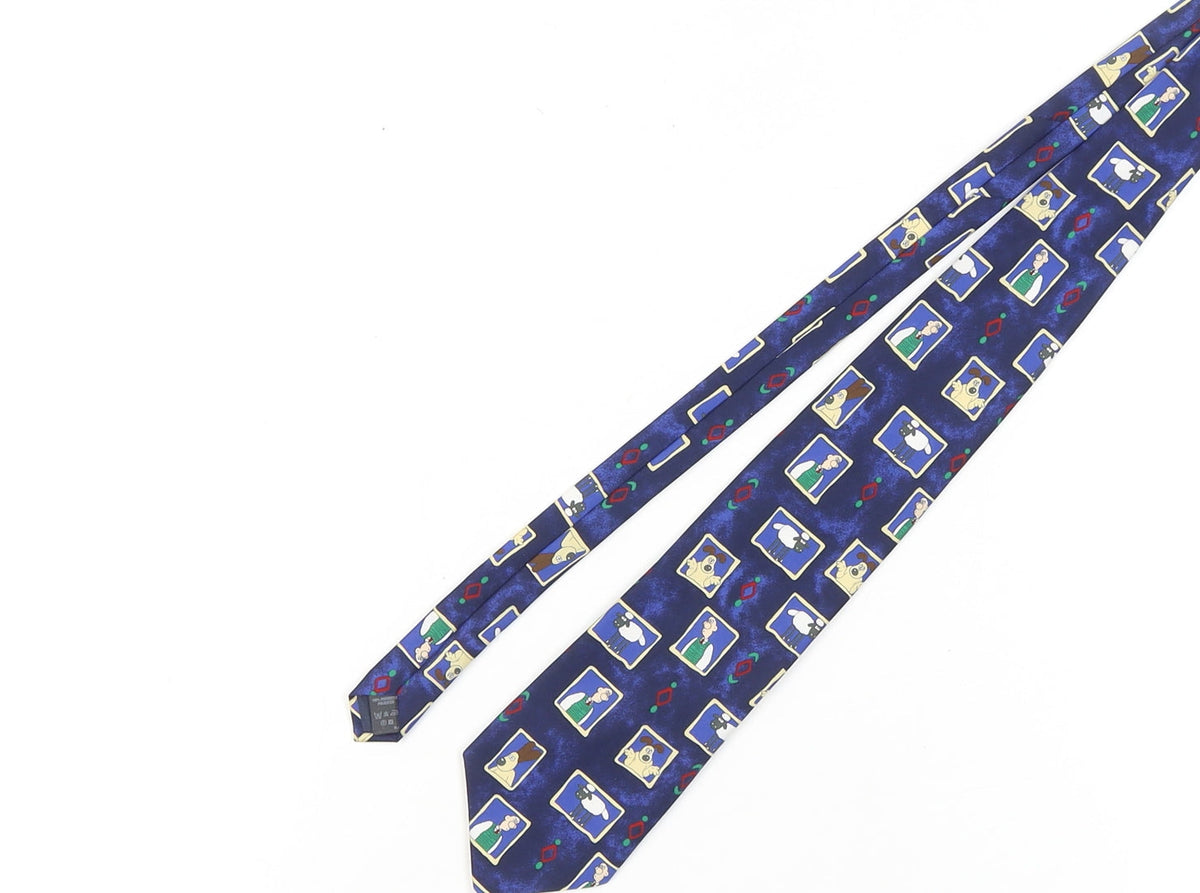 Marks & Spencer Men's Blue Sheep Print Tie, One Size
