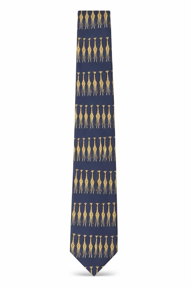 Marks & Spencer Men's Blue Silk Animal Print Tie
