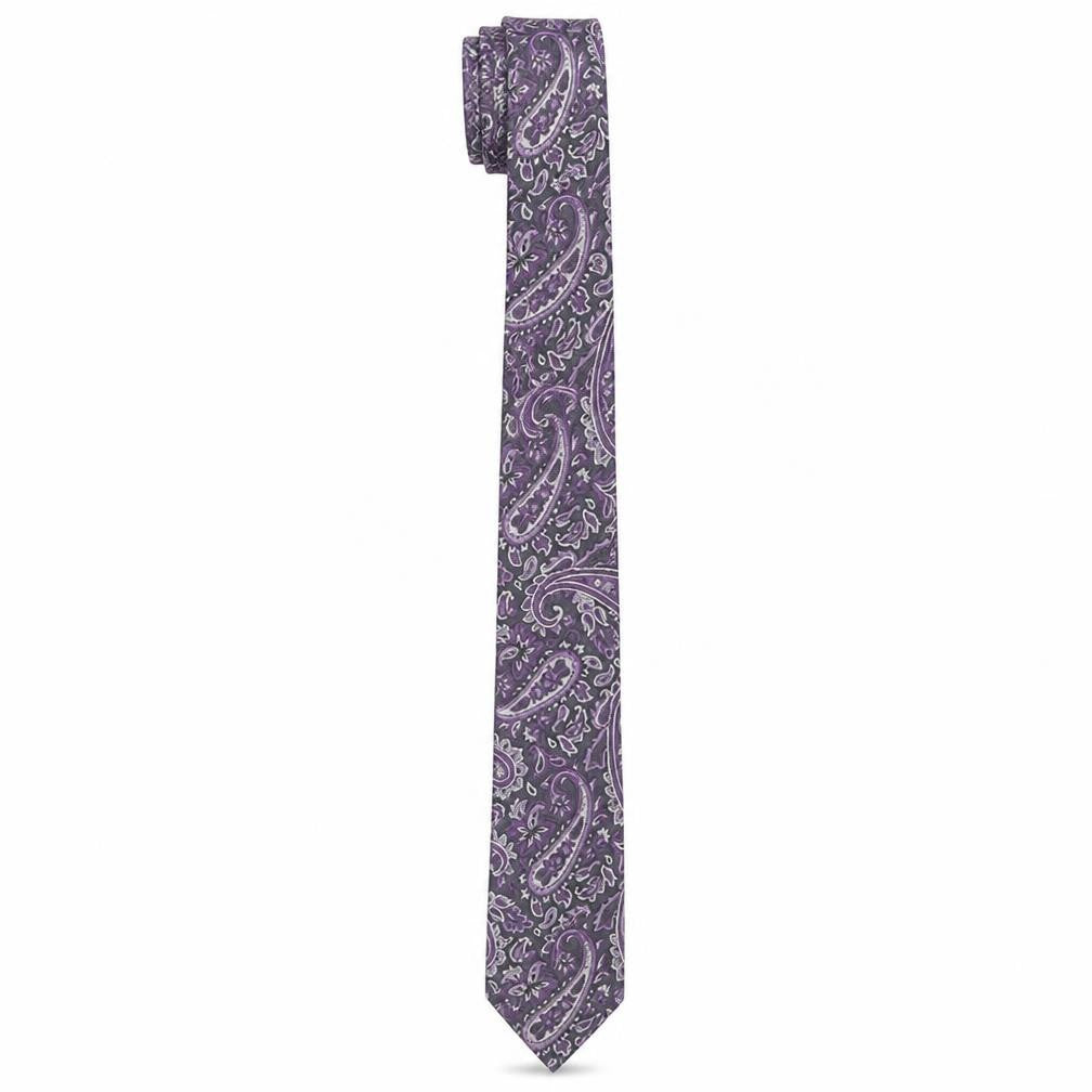 St. George by Duffer Men's Purple Paisley Tie