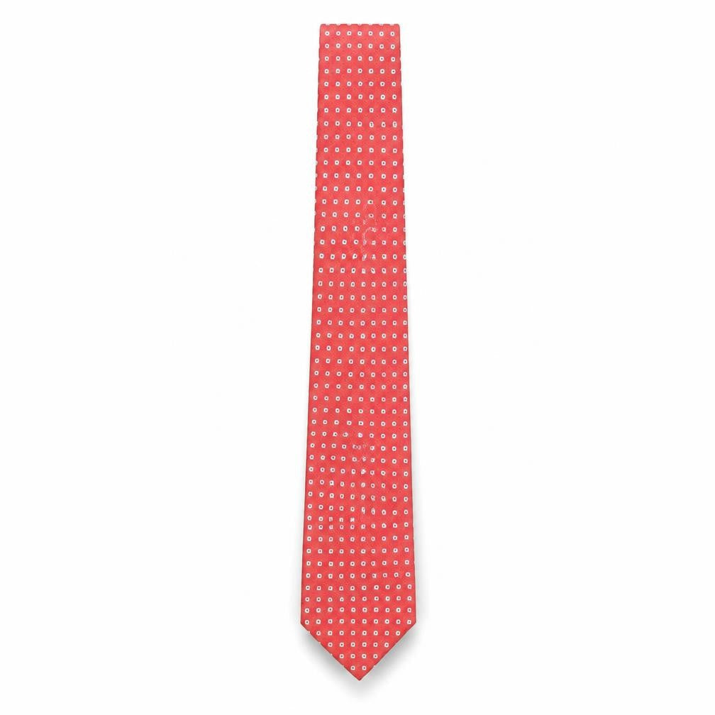 Austin Reed Men's Red Silk Geometric Tie