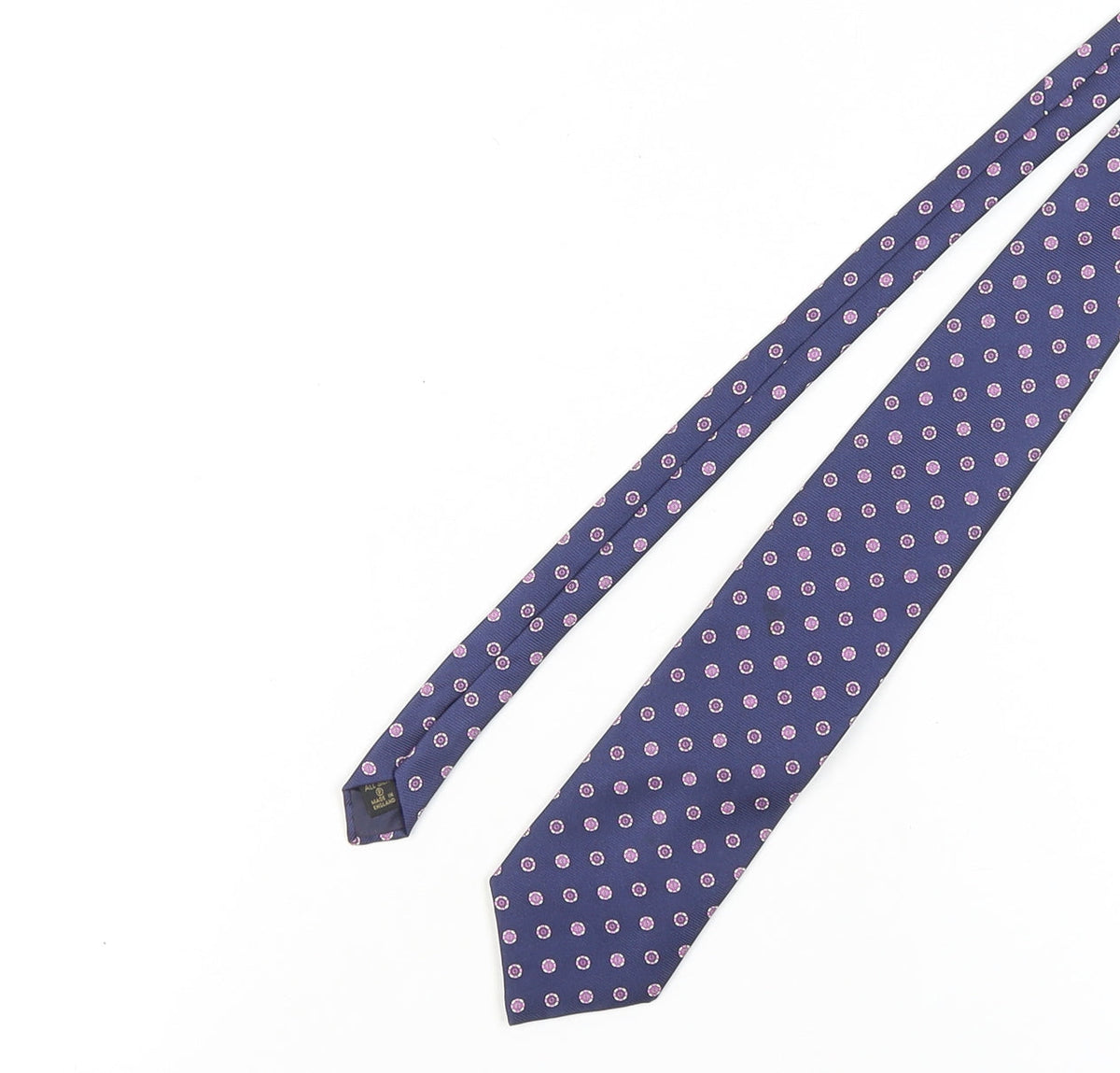 Benjamin James Men's Silk Blue Polka Dot Tie