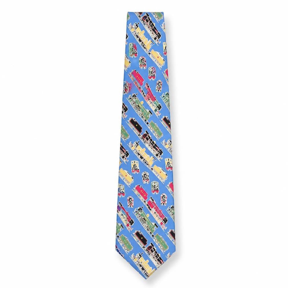 The Tie Studio Men's Blue Silk Designer Tie