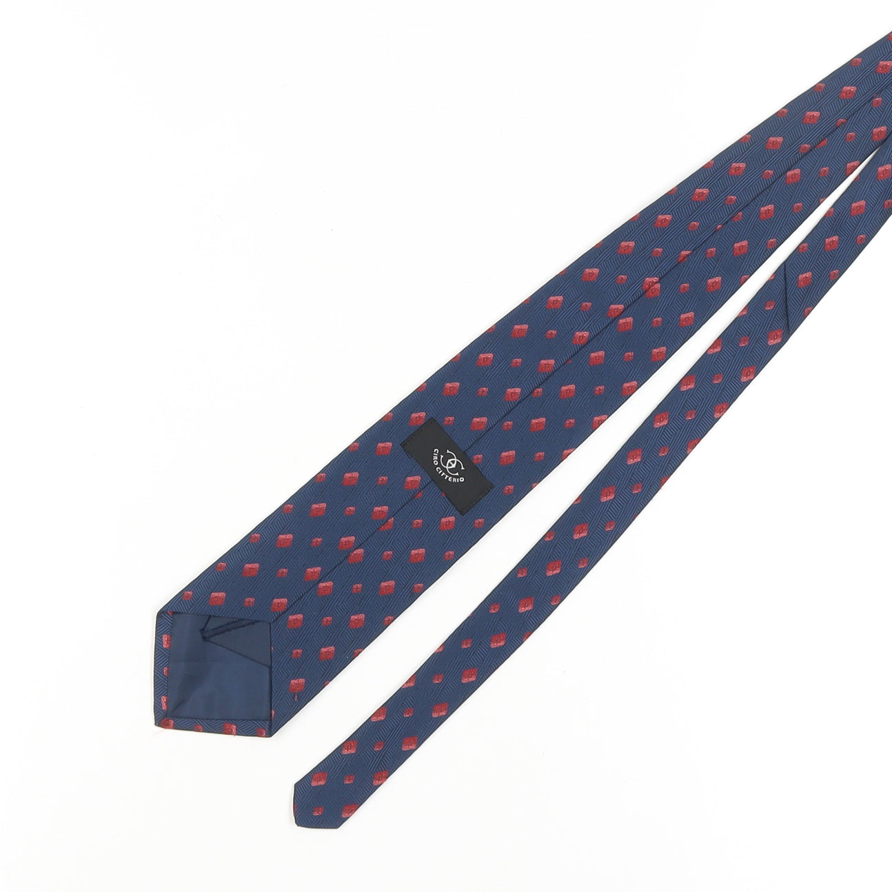 Ciro Citterio Men's Blue Geometric Tie - Polyester