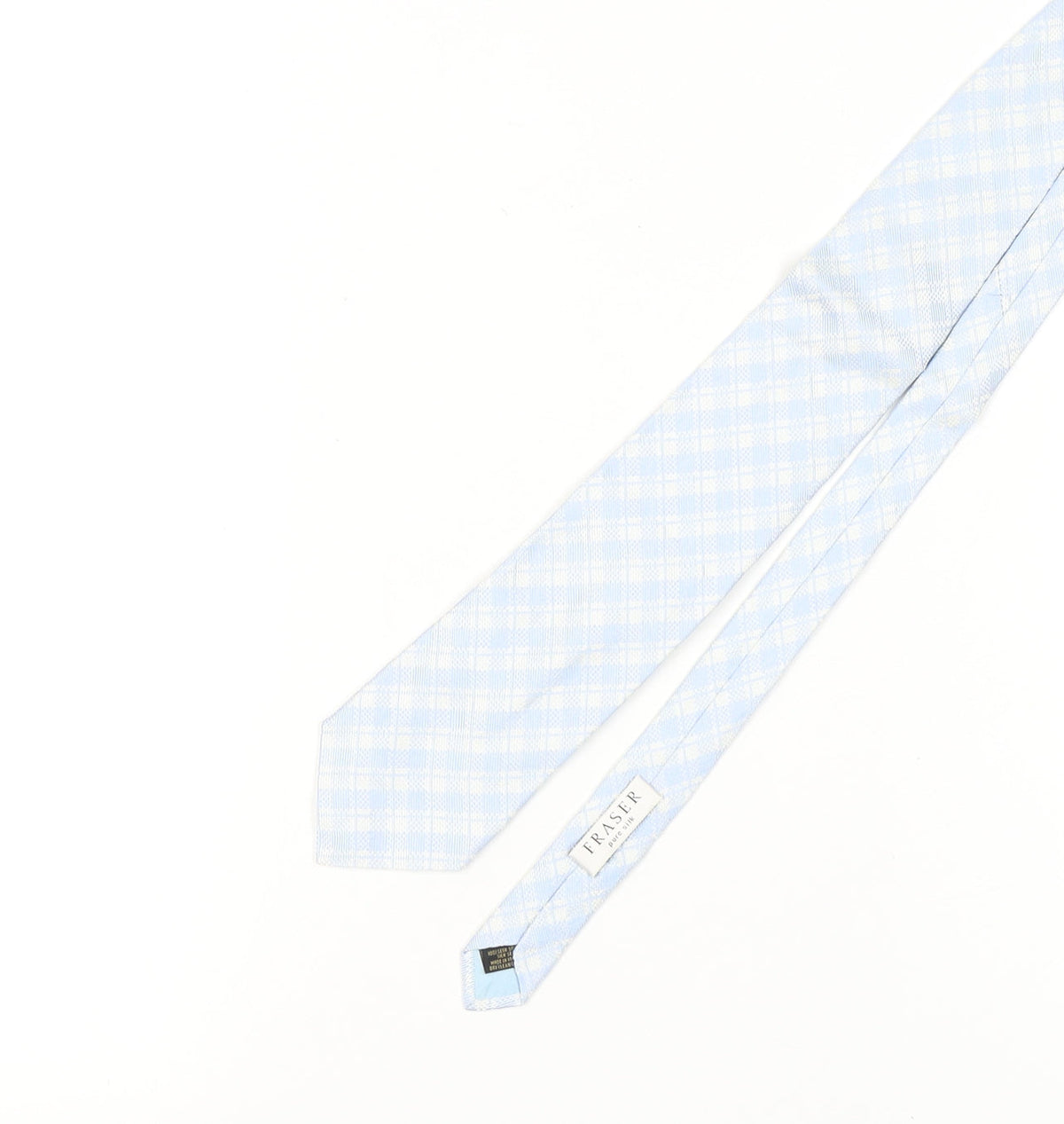 Fraser Men's Blue Silk Checked Tie