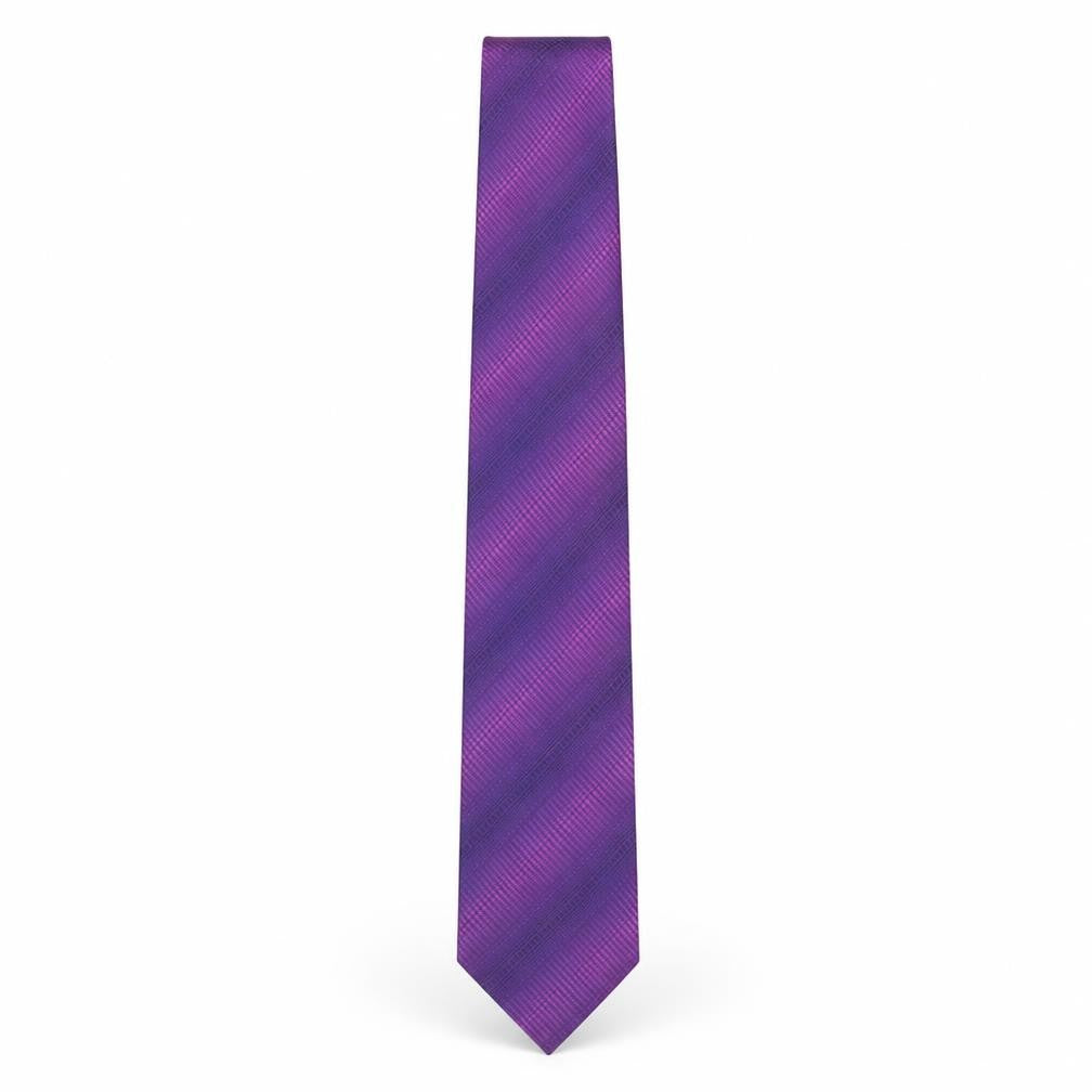 Thomas Nash Men's Purple Silk Geometric Tie